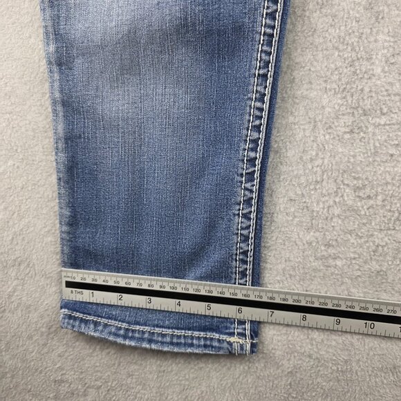 Silver Jeans Co. Suki Surplus Capri Jeans Womens 27 Blue Mid Rise Crop - Picture 9 of 10